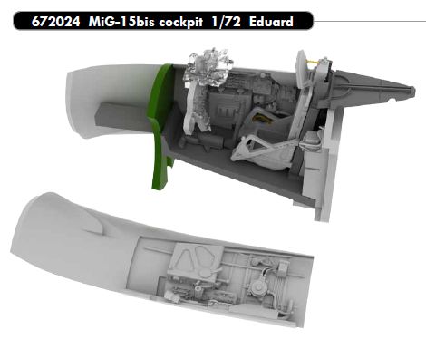 Mikoyan MiG15Bis Fagot Cockpit (Eduard)  e672-024