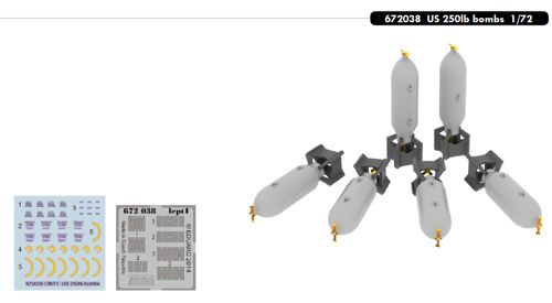 US 250lb bombs (6x)  e672-038