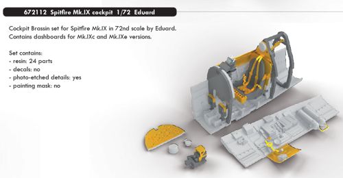 Spitfire MKIX Cockpit set (Eduard)  E672112