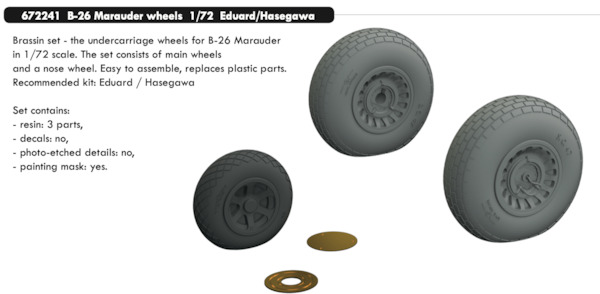 B26 Marauder Wheels (Eduard, Hasegawa)  E672241