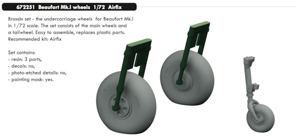 Beaufort Mk1 Wheels (Airfix)  E672251