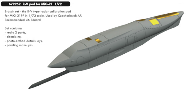 R-V Radar calibration Pod for Mikoyan MiG21PF (Eduard) E672252
