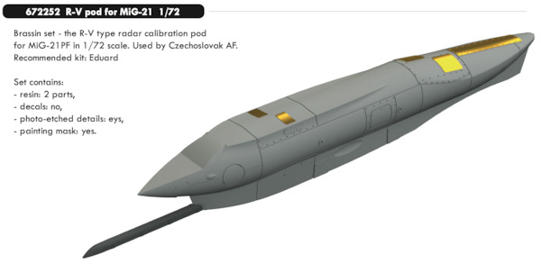 R-V Radar calibration Pod for Mikoyan MiG21PF  (Eduard)  E672252