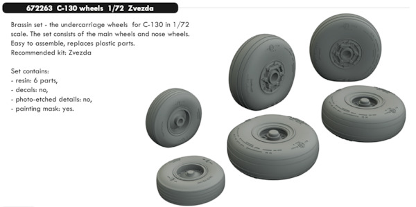 C130H Hercules Wheels (Zvezda) E672263