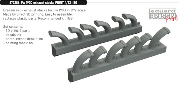 Focke Wulf FW190D Exhausts (IBG)  E672286