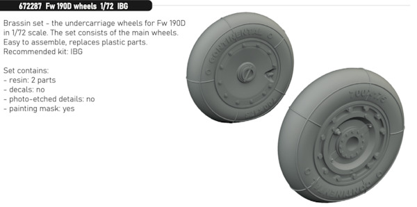 Focke Wulf FW190D Wheels (IBG) E672287