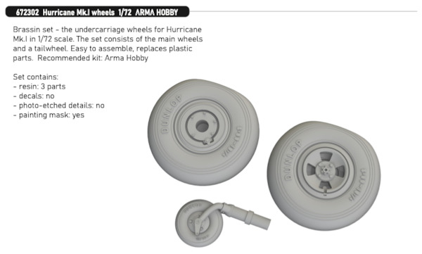 Hawker Hurricane MK1 wheels (Arma) E672302