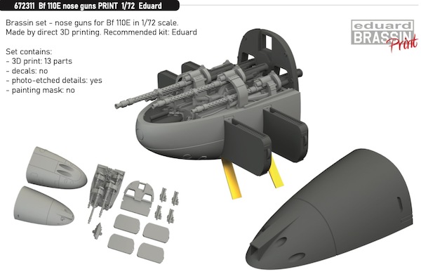 Messerschmitt BF110E Nose Guns (Eduard)  E672311