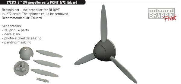 Messerschmitt BF109F Early Propeller (Eduard) E672313