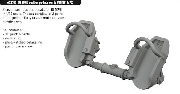 Messerschmitt BF109E Rudder Pedals (Early)  E672319