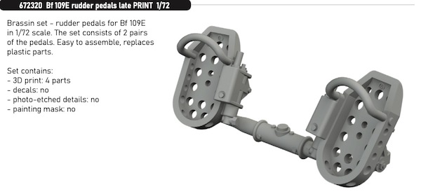 Messerschmitt BF109E Rudder Pedals (Late)  E672320