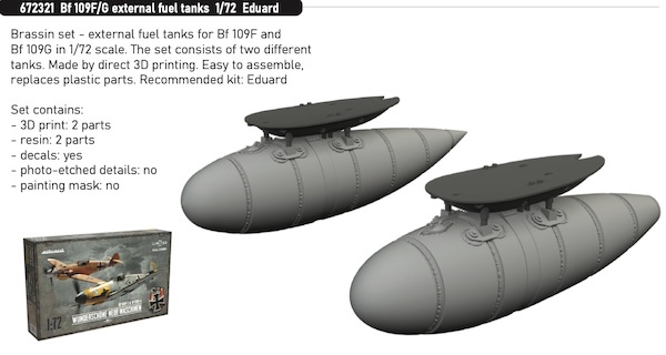 Messerschmitt BF109F/G External Fuel tanks (Eduard)  E672321