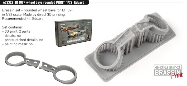 Messerschmitt BF109F wheelbays (Rounded) (Eduard) E672322