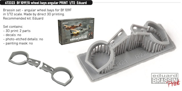 Messerschmitt BF109F wheelbays (Angular) (Eduard) E672323