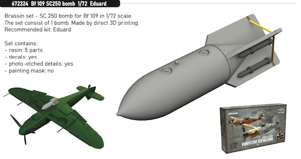 Messerschmitt BF109 SC250 Bomb (Eduard)  E672324