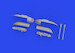 Messerschmitt BF109F/G/K Underwing Gun Pods - open - (Eduard) E672326