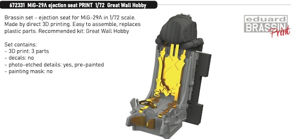 Mikoyan MiG29A Fulcrum Ejection Seat (Great Wall)  E672331