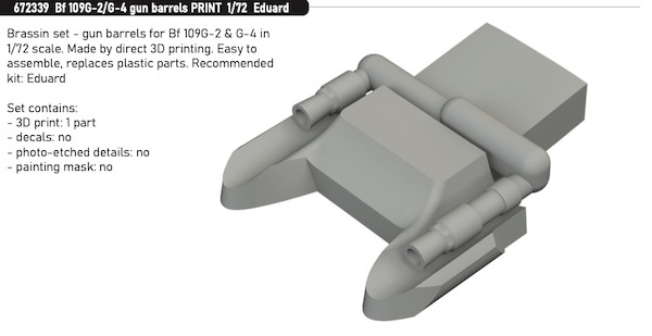 Messerschmitt BF109G-2/4 Gun Barrels (Eduard)  E672339