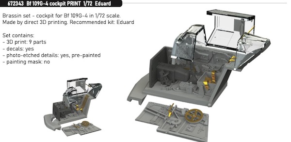 Messerschmitt BF109G-4 Cockpit (Eduard) E672343