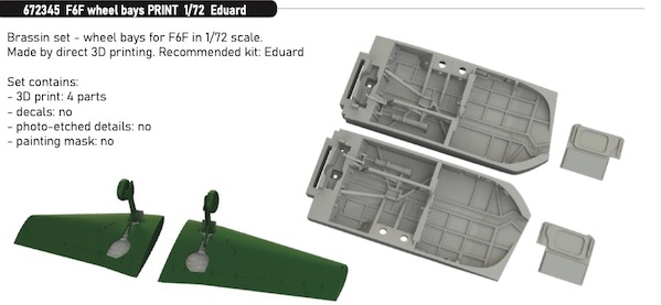 Grumman F6F Hellcat wheelbays  (Eduard)  E672345