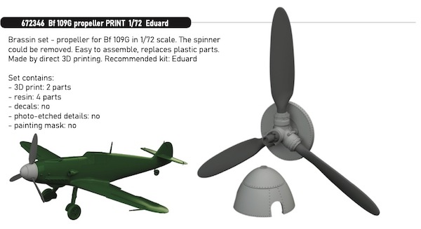 Messerschmitt BF109G Propeller (Eduard)  E672346