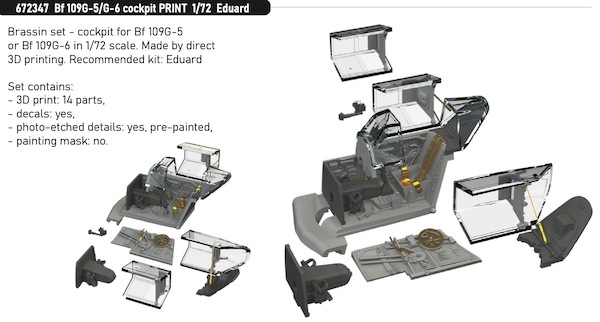 Messerschmitt BF109G-5/G-6 Cockpit (Eduard) E672347