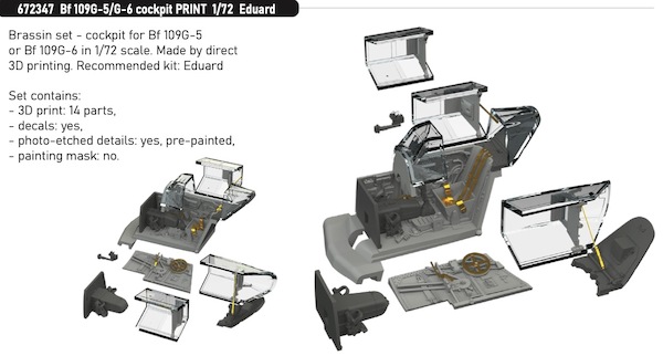 Messerschmitt BF109G-5/G-6 Cockpit (Eduard)  E672347