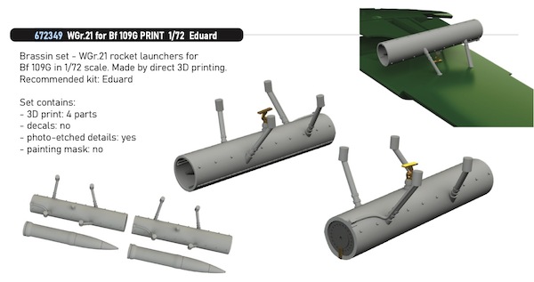 WGr21 Rockets for Messerschmitt BF109G (Eduard)  E672349