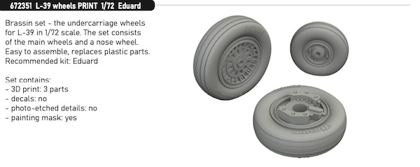 Aero L39 Albatros Wheels (Eduard) E672351