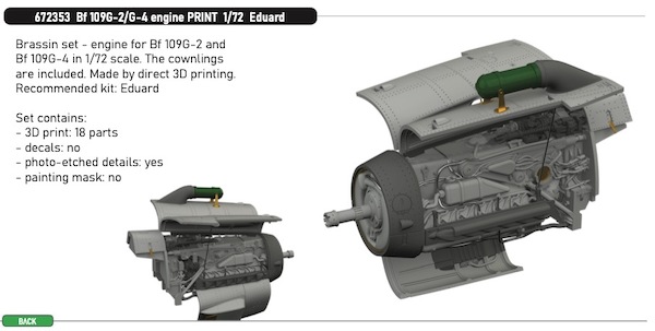 Messerschmitt BF109G-2/3 Engine (Eduard)  E672353