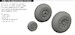 North American P51D Mustang Wheels - Diamond Tread (Eduard) E672366
