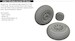 North American P51D Mustang Wheels - Cross Tread (Eduard) E672368
