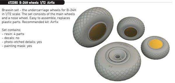 B24H Liberator Wheels (Airfix) E672380