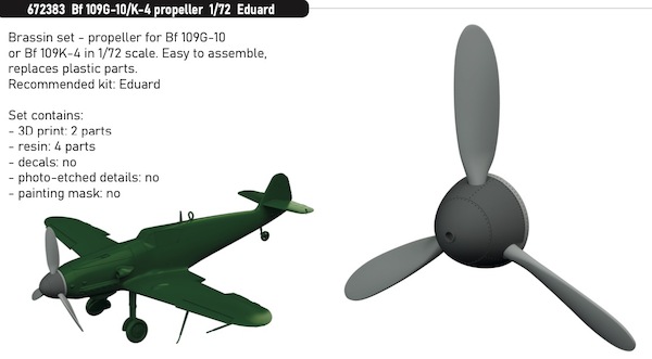 Messerschmitt BF109G-10 /K-4 Propeller (Eduard)  E672383