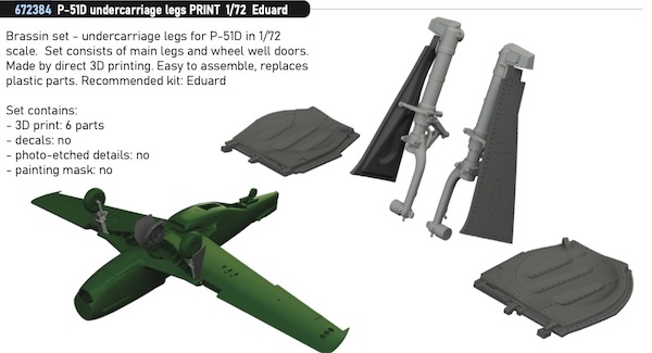 P51D Undercarriage Legs and wheel doors (Eduard) E672384