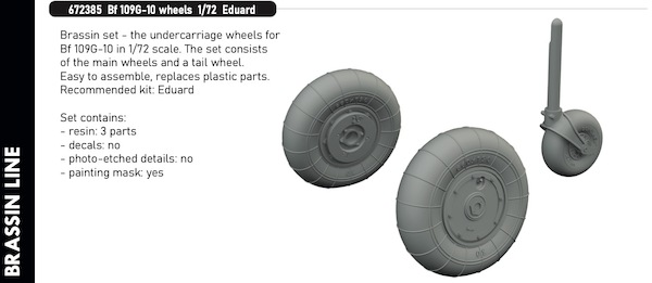 Messerschmitt BF109G-10 wheels (Eduard) E672385
