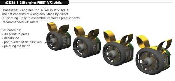 B24H Liberator Engines (Airfix) E672386