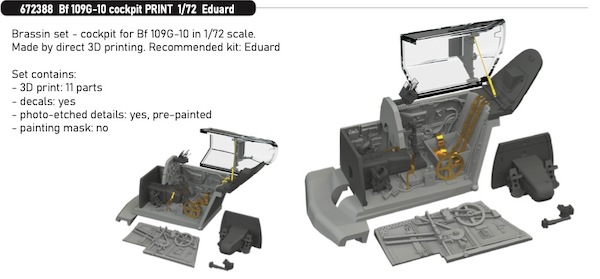 Messerschmitt BF109G-10 Cockpit (Eduard) E672388