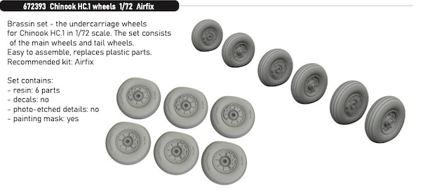 CH47 Chinook HC1 Wheels (Airfix)  E672393