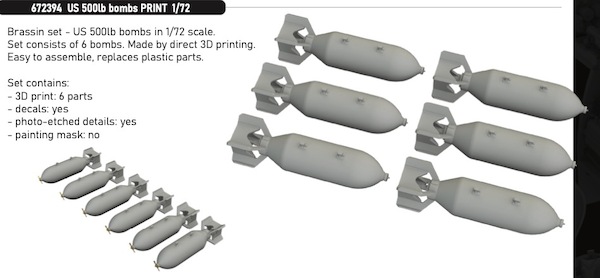 US 500lb Bombs (6x) E672394