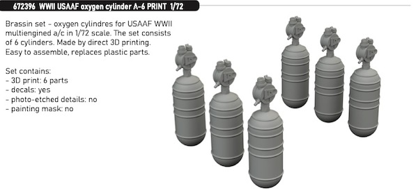 WWII USAAF Oxygen Cylinders A6 (6x)  E672396
