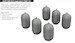 WWII USAAF Oxygen Cylinders G-1 (6x) E672397