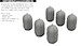 WWII USAAF Oxygen Cylinders G-1 (6x) E672397
