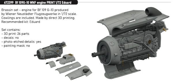 Messerschmitt BF109G-10WNF Engine (Eduard) E672399