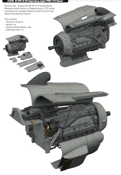 Messerschmitt BF109G-10 Mtt Regensburg Engine (Eduard)  E672400