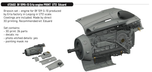 Messerschmitt BF109G-10 ERLA engine (Eduard) E672402