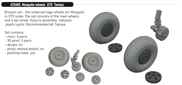 DH Mosuito Wheels (Tamiya)  E672403