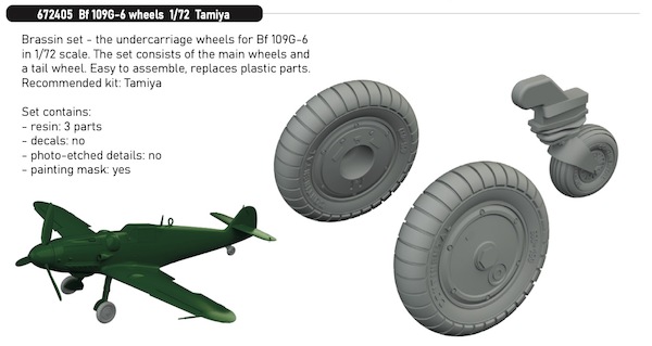 Messerschmitt BF109G-6 wheels (Eduard) E672405