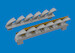 Messerschmitt BF109G-6 Exhaust stacks (Tamiya) E672406