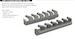 P51D Mustang Exhaust stacks (Tamiya) E672411